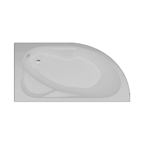 Kada akrilna ORION 160×90 cm asimetrična bijela AquaMax