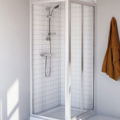 Vrata za tuš kabinu preklopna (bi-fold) 80 transparentna krom IDEAL STANDARD TIPICA PS (T2497YB)